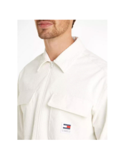 Surchemise chunky corduroy blanc homme - Tommy Jeans