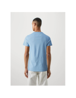 T-shirt slim logo brodé bleu ciel homme - Tommy Jeans