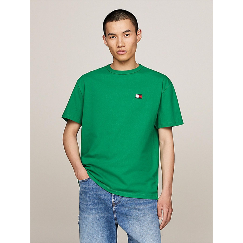 T-shirt regular uni badge vert homme - Tommy Jeans