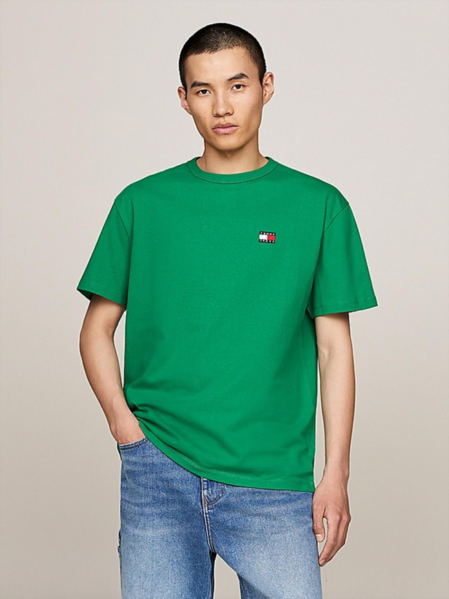 T-shirt regular uni badge vert homme - Tommy Jeans