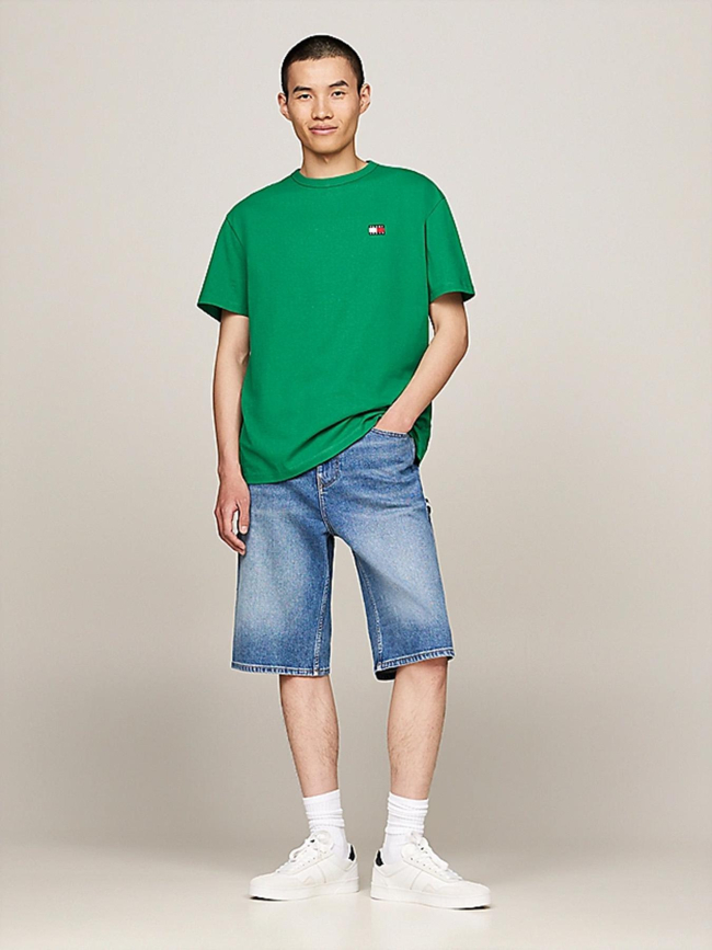 T-shirt regular uni badge vert homme - Tommy Jeans