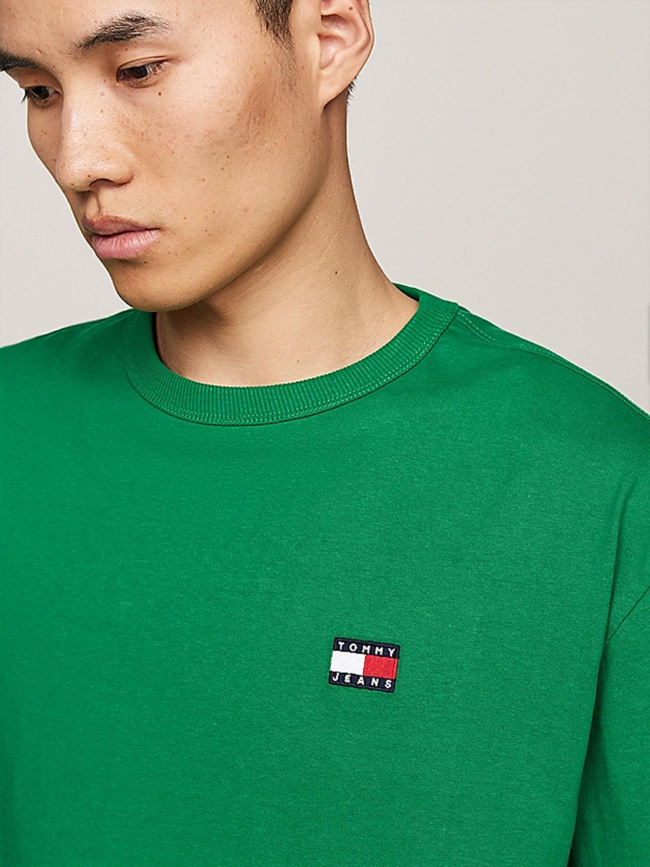 T-shirt regular uni badge vert homme - Tommy Jeans