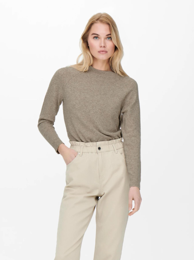 Pull rica life beige sable femme - Only