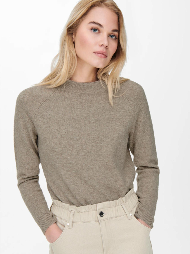 Pull rica life beige sable femme - Only