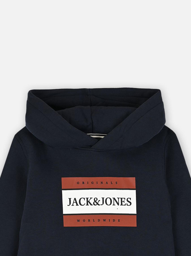 Sweat à capuche box bleu marine garçon - Jack & Jones