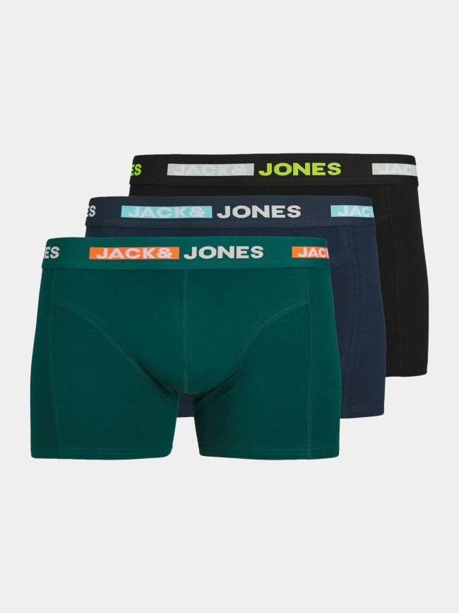 Pack 3 boxers scott noir bleu vert garçon - Jack & Jones