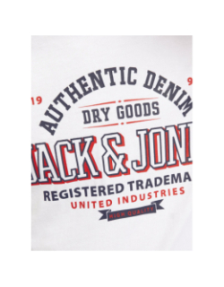 T-shirt logo 2 couleurs blanc garçon - Jack & Jones