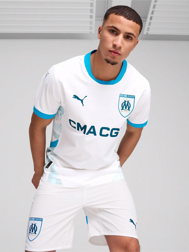 Maillot de football OM domicile 24/25 blanc homme - Puma