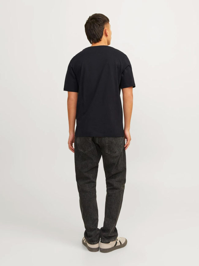 T-shirt logo o-neck noir homme - Jack & Jones