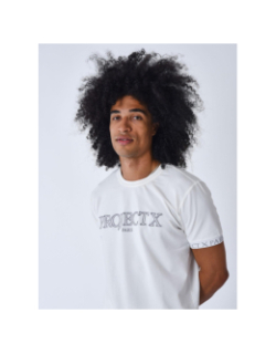 T-shirt logo brodé blanc homme - Project X Paris