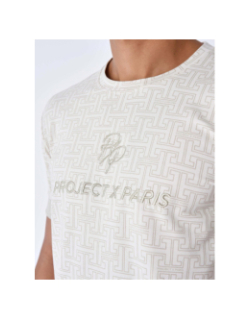 T-shirt imprimés logo beige homme - Project X Paris