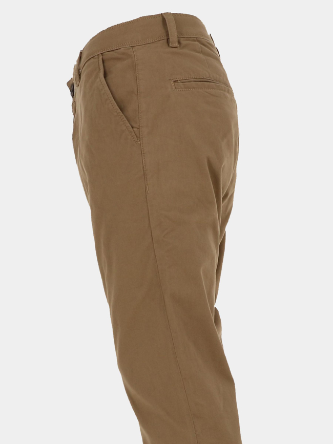 Pantalon dening chino marron homme - Pullin