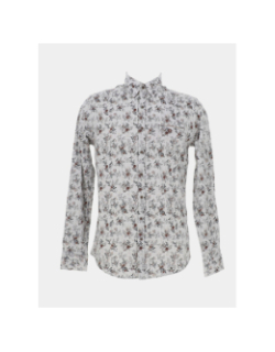 Chemise linove à fleurs blanc homme - Benson & Cherry