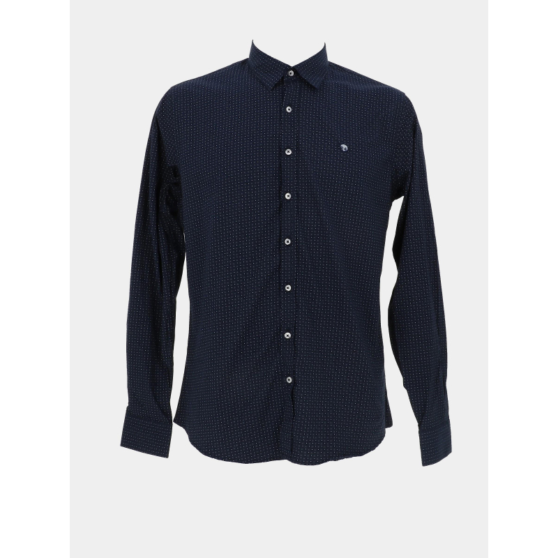 Chemise imprimée lorgue bleu marine homme - Benson & Cherry