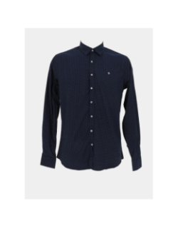 Chemise imprimée lorgue bleu marine homme - Benson & Cherry