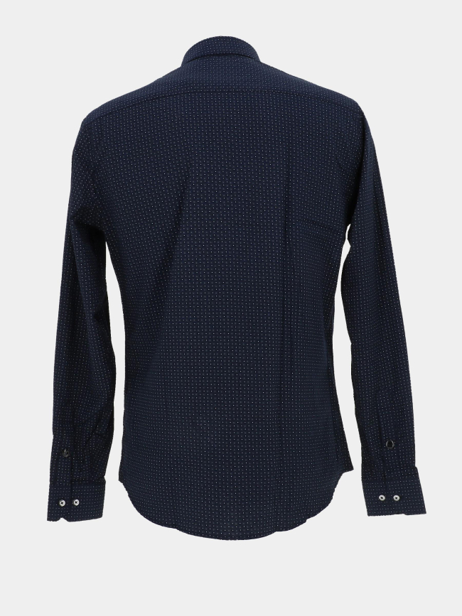 Chemise imprimée lorgue bleu marine homme - Benson & Cherry