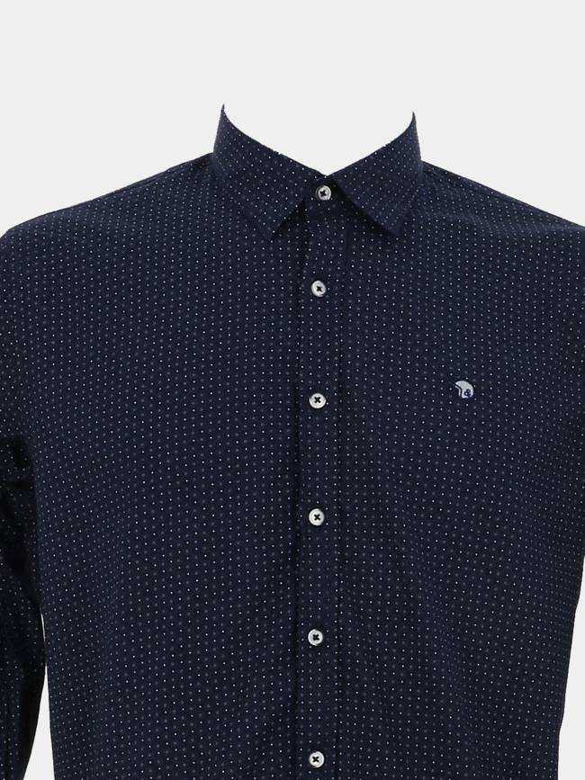 Chemise imprimée lorgue bleu marine homme - Benson & Cherry