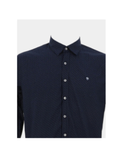 Chemise imprimée lorgue bleu marine homme - Benson & Cherry