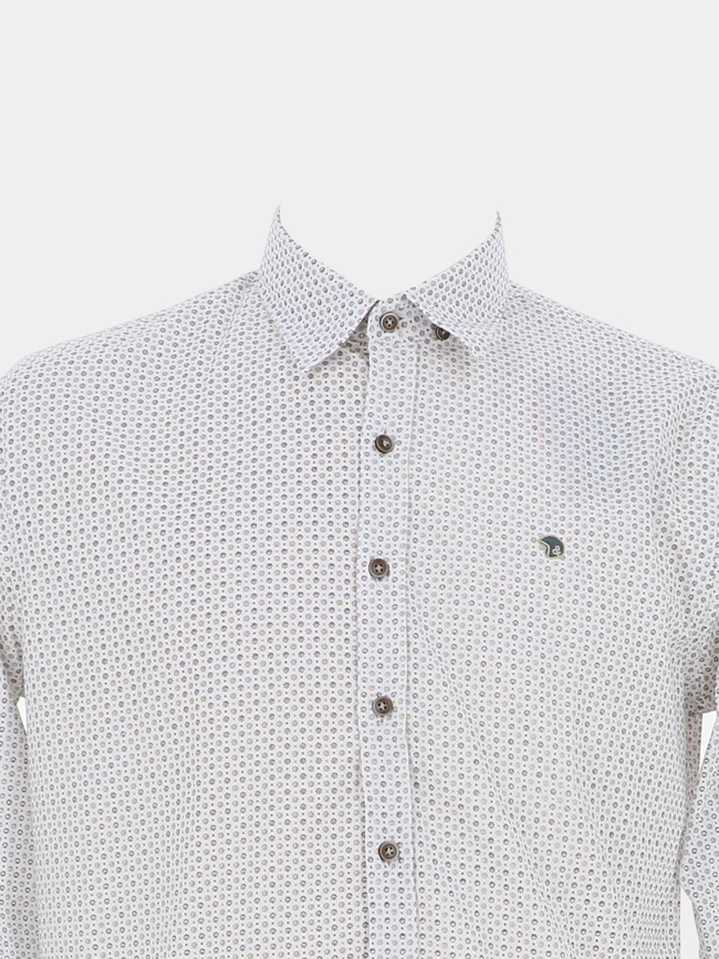 Chemise imprimée loup blanc homme - Benson & Cherry