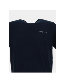 T-shirt slim linear logo bleu marine homme - Tommy Jeans