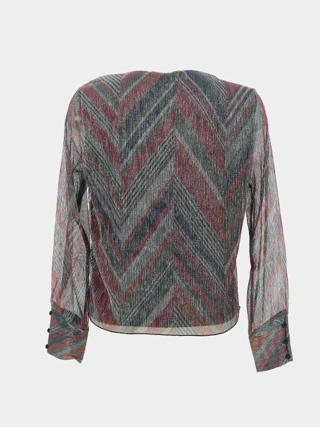 Blouse col v bianca multicolore femme - Only