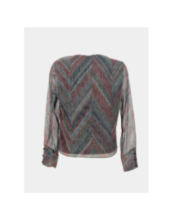 Blouse col v bianca multicolore femme - Only