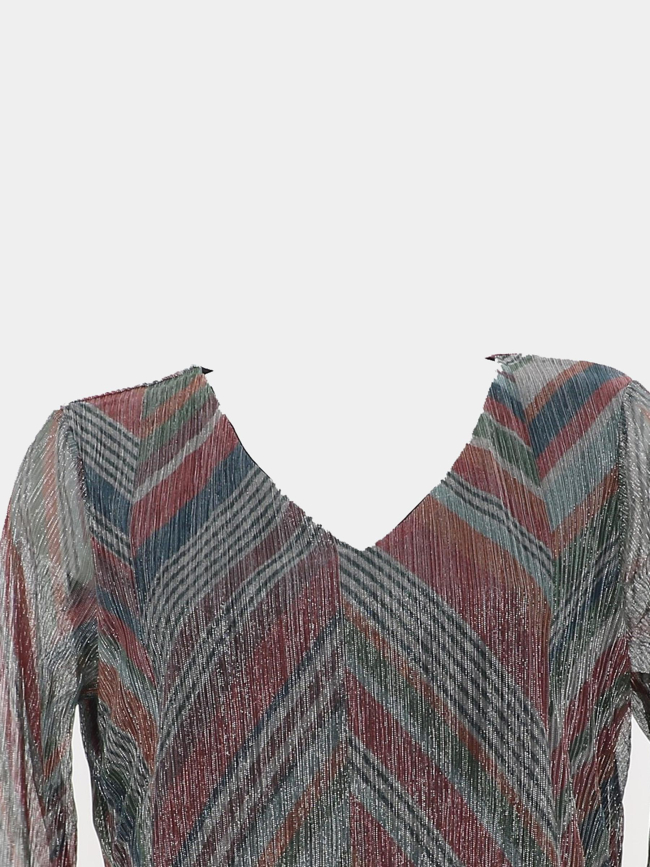 Blouse col v bianca multicolore femme - Only