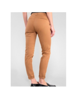 Pantalon slim dily 6 marron femme - Le Temps Des Cerises