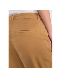 Pantalon chino erle marron femme - Le Temps Des Cerises