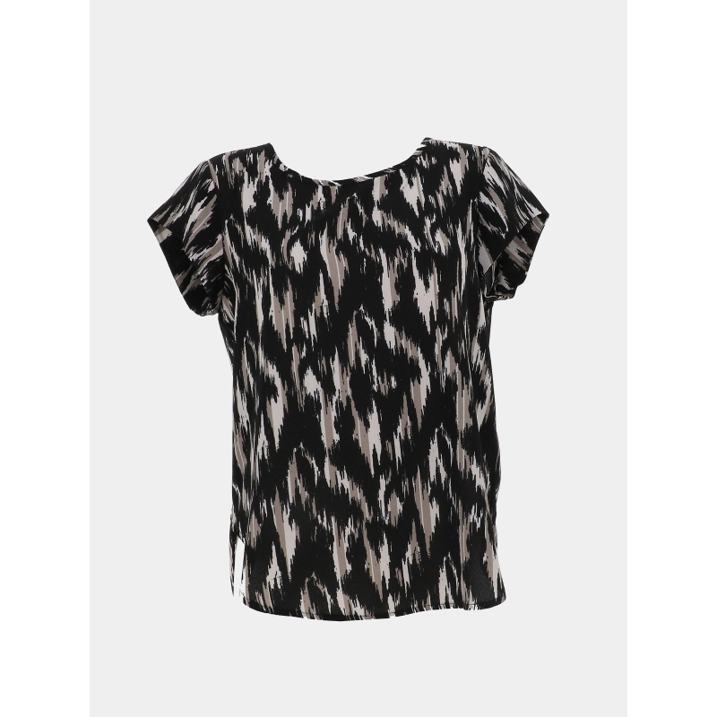 Blouse vic aop imprimé animal noir femme - Only