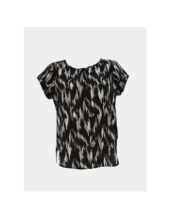 Blouse vic aop imprimé animal noir femme - Only