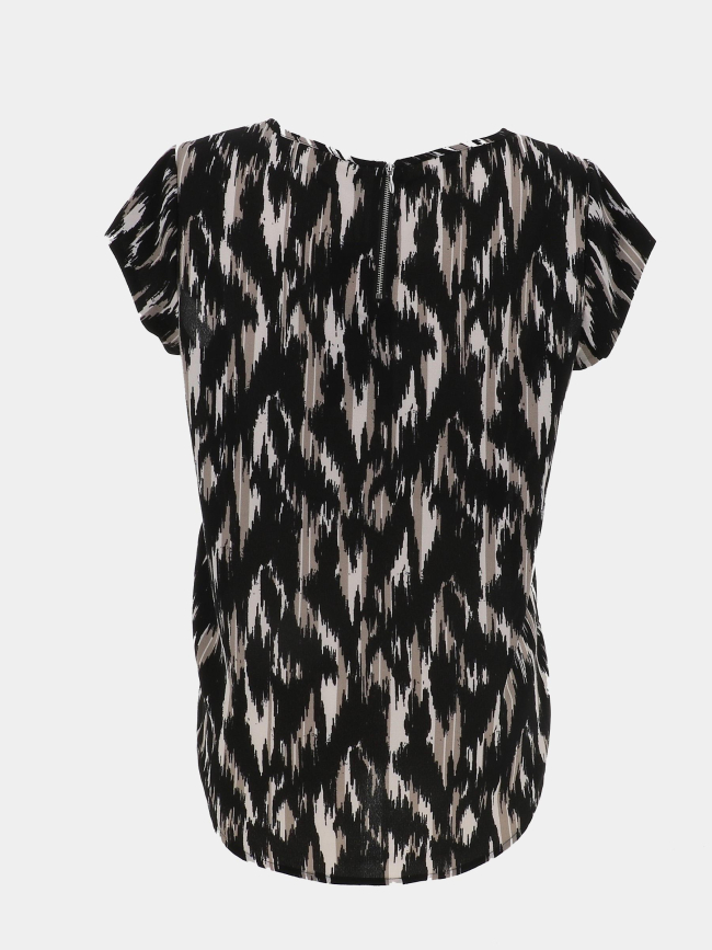 Blouse vic aop imprimé animal noir femme - Only