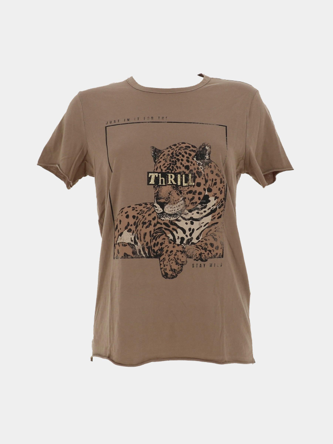 T-shirt lucy marron femme - Only