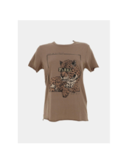 T-shirt lucy marron femme - Only