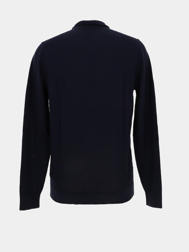 Pull en laine merino zip bleu marine homme - Calvin Klein