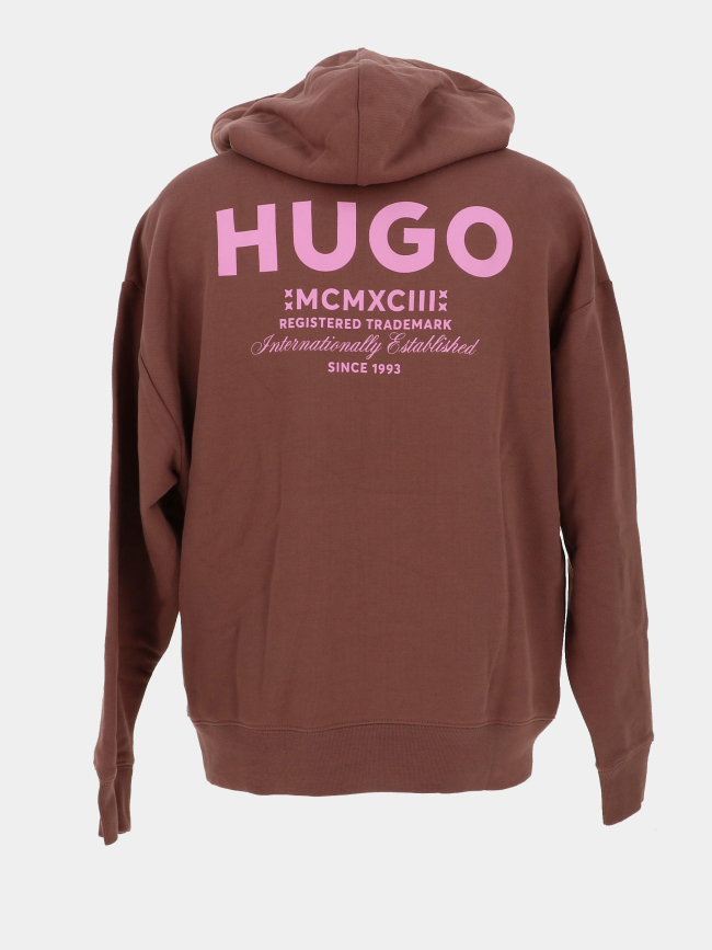 Sweat à capuche nazardo marron homme - Hugo