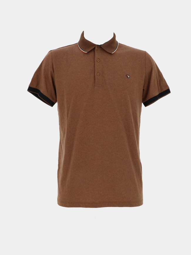 Polo signature marron homme - Benson & Cherry