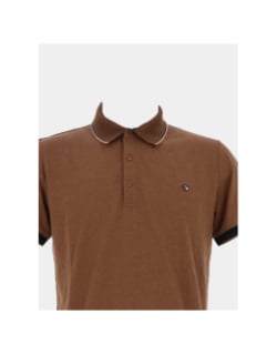 Polo signature marron homme - Benson & Cherry