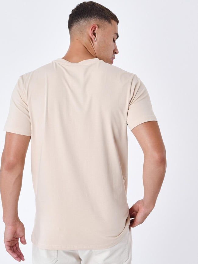 T-shirt coupe droite logo brodé beige homme - Project x Paris