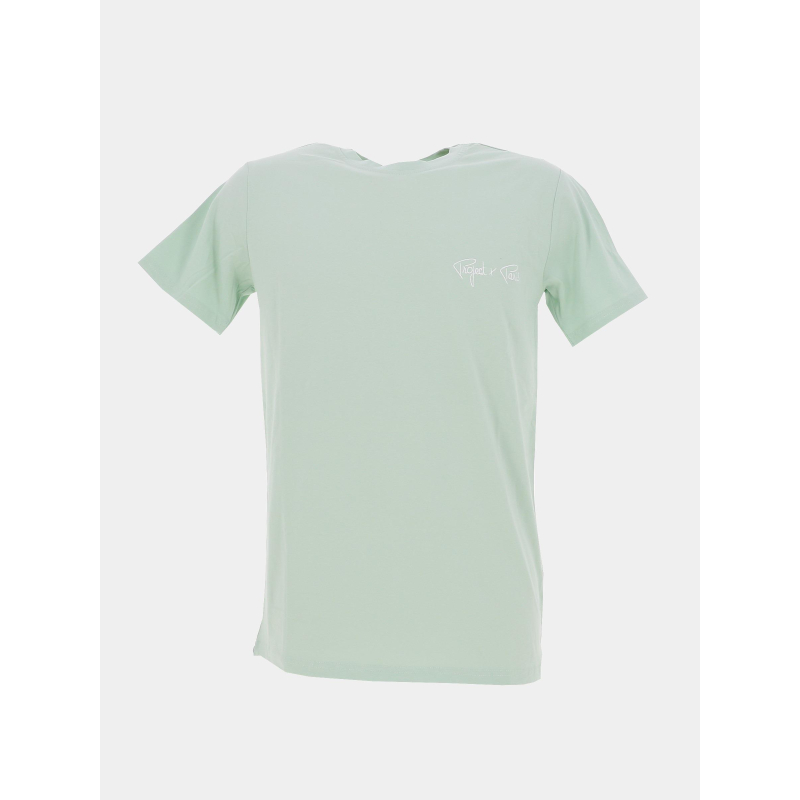 T-shirt brodé logo uni vert d'eau homme - Project X Paris