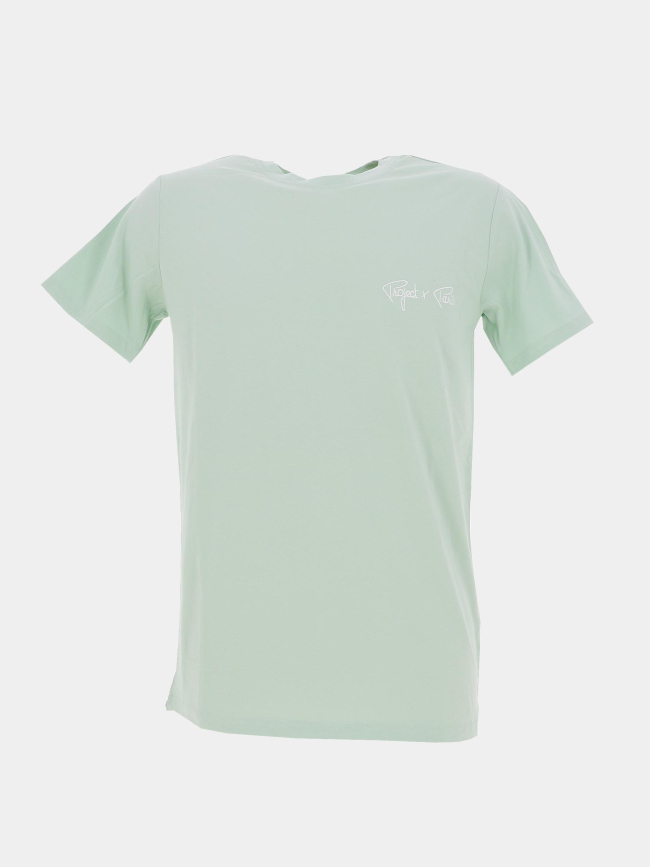 T-shirt brodé logo uni vert d'eau homme - Project X Paris