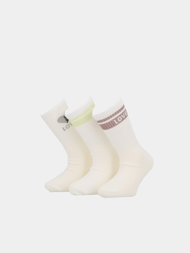 Pack de 3 paires de chaussettes onltalia tennis blanc femme -Only