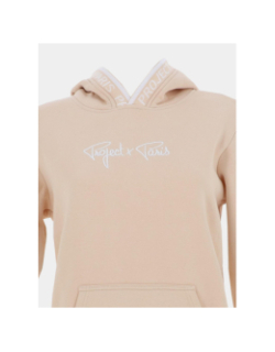 Sweat à capuche logo beige enfant - Project X Paris