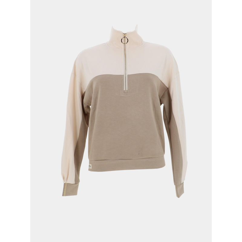 Sweat camionneur billy bicolore beige femme - Happy & So