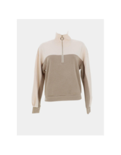 Sweat camionneur billy bicolore beige femme - Happy & So