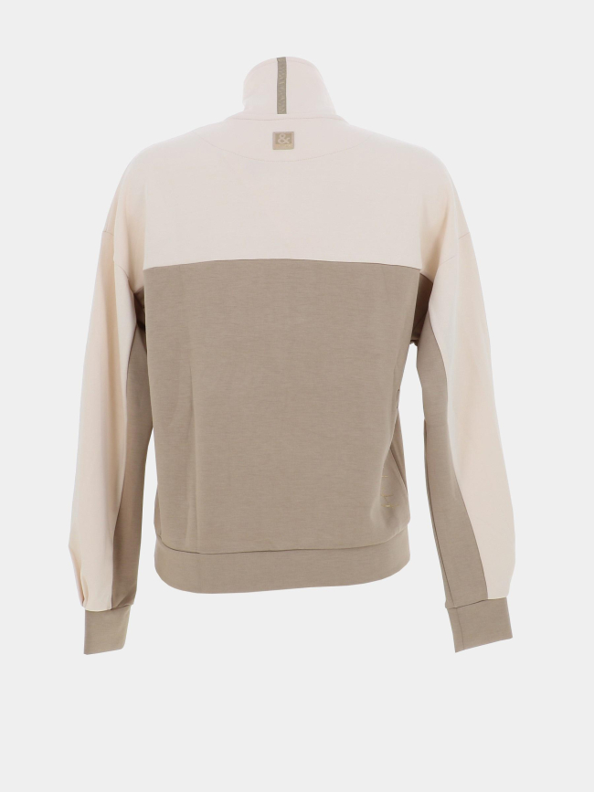 Sweat camionneur billy bicolore beige femme - Happy & So