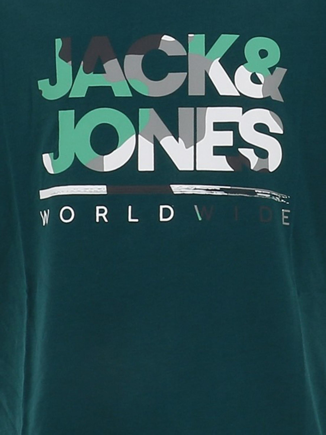 T-shirt luke imprimé camouflage vert garçon - Jack & Jones