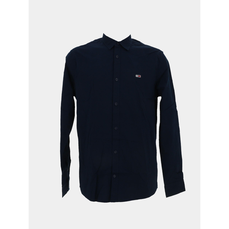 Chemise slim entry poplin bleu marine homme - Tommy Jeans