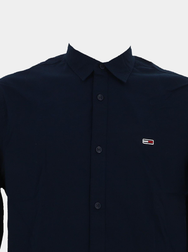 Chemise slim entry poplin bleu marine homme - Tommy Jeans