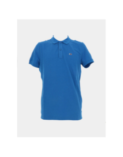 Polo slim placket bleu homme - Tommy Jeans